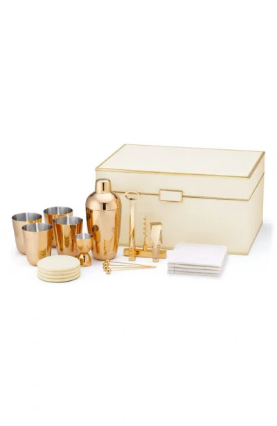 Aerin 21-piece Shagreen Bar Set In Brown