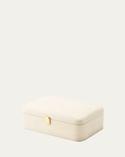 Aerin Abella Faux Shagreen Small Jewelry Box In Neutral