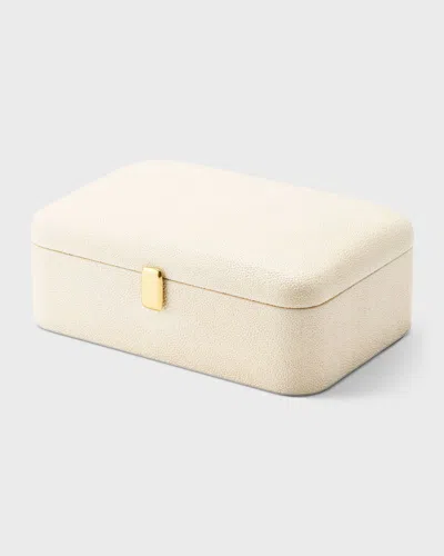 Aerin Abella Faux Shagreen Small Jewelry Box In Neutral