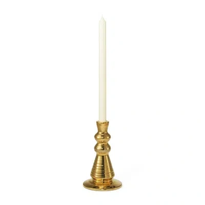 Aerin Allette 7.4" Ceramic Tabletop Candlestick In Gold