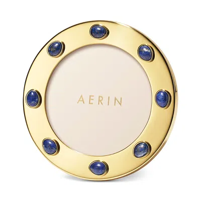 Aerin Augusta Gemstone Round Frame, 5 X 5 In Gold