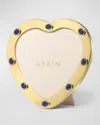 Aerin Augusta Lapis Gemstone Heart Picture Frame In Gold