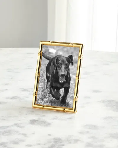 Aerin Ava Bamboo 4" X 6" Frame In Gold