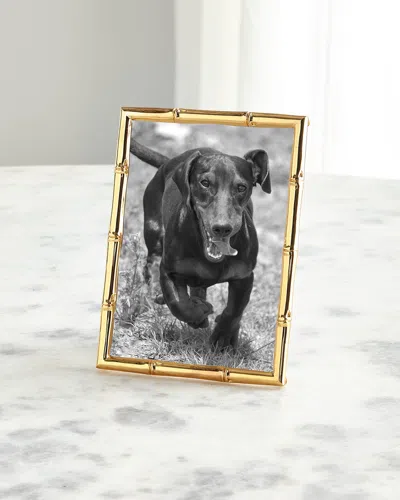 Aerin Ava Bamboo 5" X 7" Frame In Gold