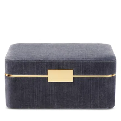 Aerin Beauvais Velvet Jewelry Box In Blue