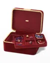 Aerin Beauvais Velvet Jewelry Box In Red