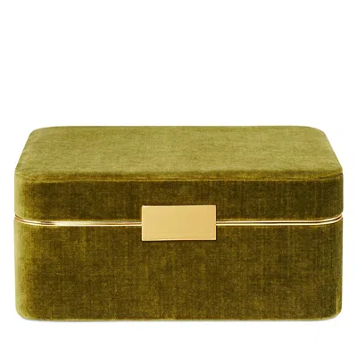 Aerin Beauvais Velvet Jewelry Box In Green