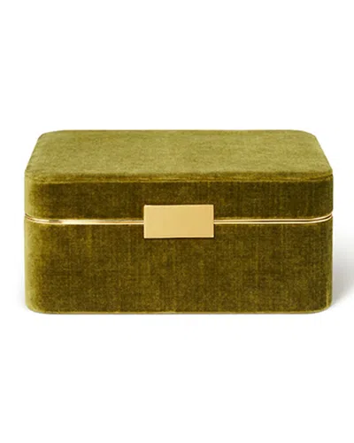 Aerin Beauvais Velvet Jewelry Box In Blue