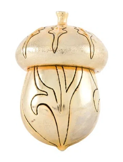 Pre-owned Aerin Brass Acorn In Metallic