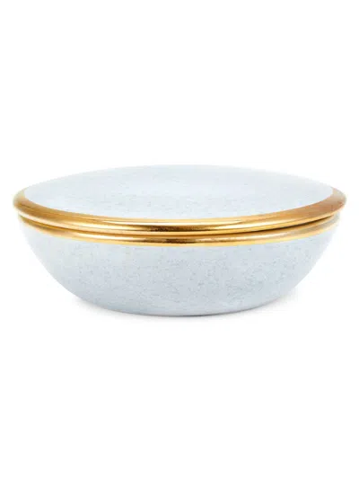 Aerin Calinda Ceramic Box With Lid In Neutral