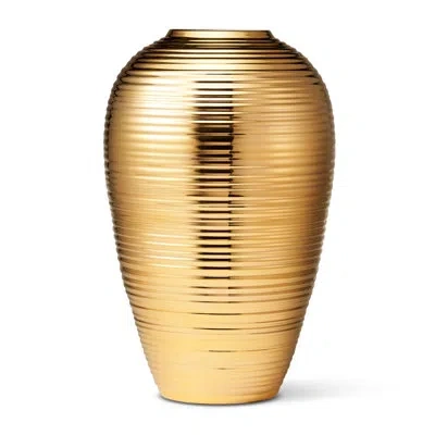 Aerin Calinda Gold 17" Ceramic Table Vase