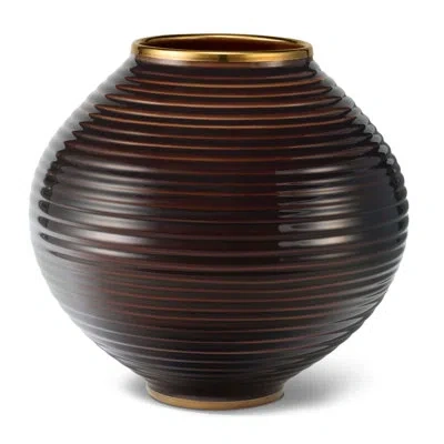 Aerin Calinda Moon Vase, Chocolate In Brown