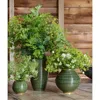 Aerin Calinda Round Vase In Green