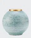 Aerin Calinda Round Vase In Blue Grotto