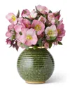 Aerin Calinda Round Vase In Forest Green
