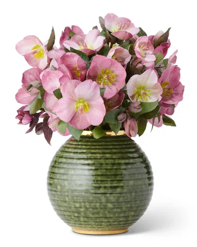Aerin Calinda Round Vase In Green