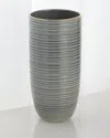 Aerin Calinda Tall Cylindrical Vase In Gray