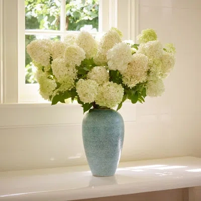 Aerin Calinda Tapered Table Vase In Blue Grotto