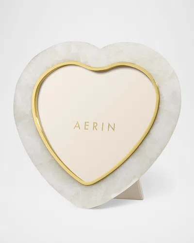 Aerin Cassiel Mosaic 6" Heart Frame In White
