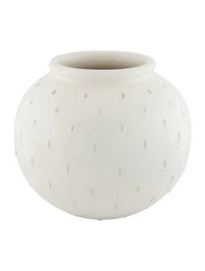 Pre-owned Aerin Ceramic Vase In White