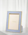 Aerin Classic Croc Leather Photo Frame, 5" X 7" In Hydrangea Blue