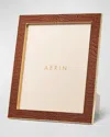 Aerin Classic Croc Leather Frame, Chestnut, 8 X 10 In Chestnut