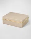 Aerin Classic Croc Leather Small Box In Neutral