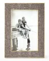 Aerin Classic Chocolate Faux-shagreen Picture Frame, 4" X 6" In Chocolate