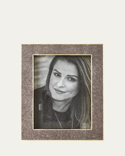 Aerin Classic Faux Shagreen 5" X 7" Picture Frame In Brown