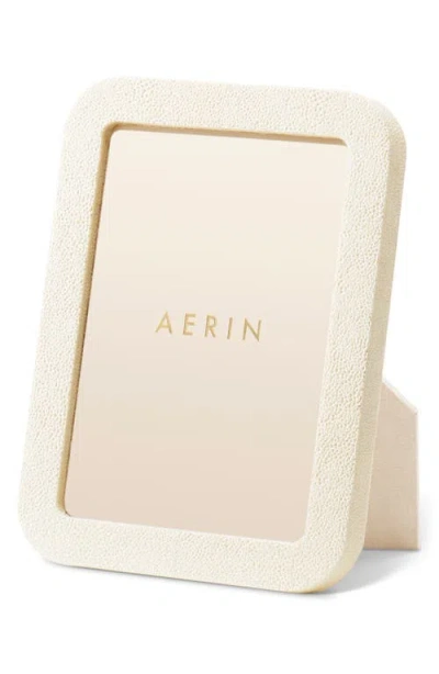 Aerin Classic Faux Shagreen Cream Frame In Neutral