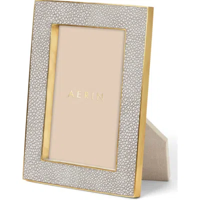 Aerin Classic Faux Shagreen Dove Frame In Gray