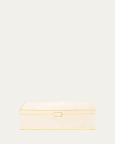 Aerin Classic Faux Shagreen Game Box In Neutral