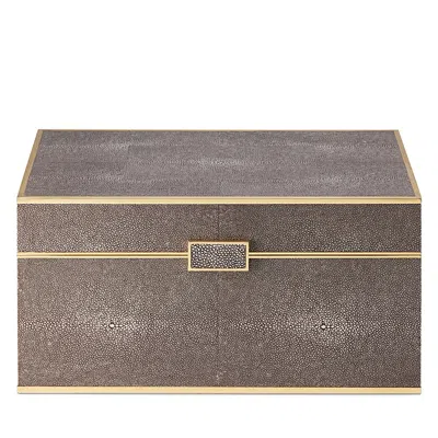 Aerin Classic Shagreen Bar Set In Gray