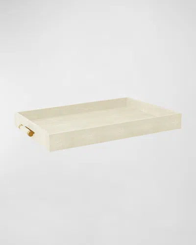 Aerin Classic Shagreen Butler Tray In Cream