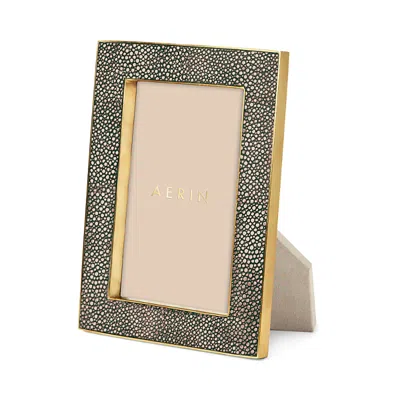 Aerin Classic Shagreen Frame, 4 X 6 In Chocolate