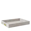 Aerin Chocolate Shagreen Rectangular Tray In Dove