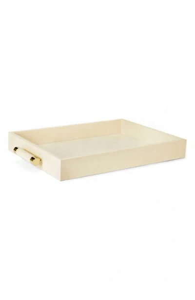 Aerin Classic Shagreen Serving Tray In White