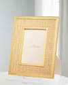 Aerin Colette Cane & Brass Frame, 5" X 7" In Gold