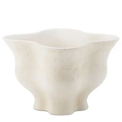 Aerin Corvo White 6.9" Ceramic Table Vase