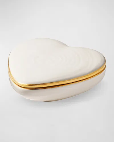 Aerin Ceramic Heart Box In Neutral