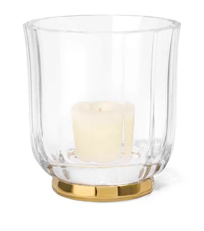 Aerin Crystal Delmara Candle Holder In Transparent