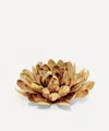 Aerin Dahlia Porcelain Gilded Flower In Brown