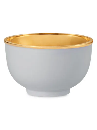 Aerin Elia 18k Yellow Goldplated & Ceramic Bowl In White