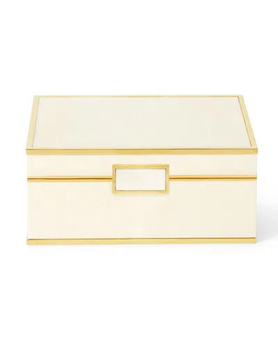 Aerin Embossed Faux Shagreen Jewelry Box In Neutral