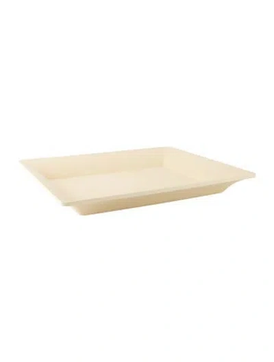Pre-owned Aerin Embossed Shagreen Tray In Neutral