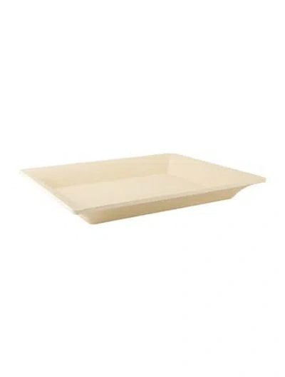 Pre-owned Aerin Embossed Shagreen Tray In Neutral