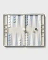 Aerin Enzo Travel Backgammon Set In Dv Blue