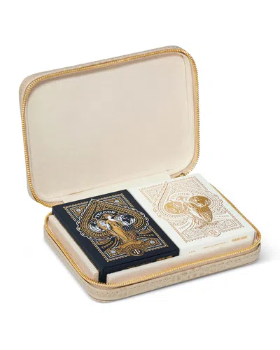 Aerin Enzo Travel Card Set, Hydrangea Blue In Fawn
