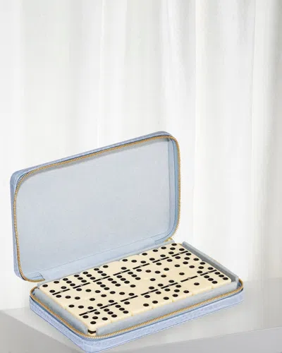 Aerin Enzo Travel Domino Set, Hydrangea Blue