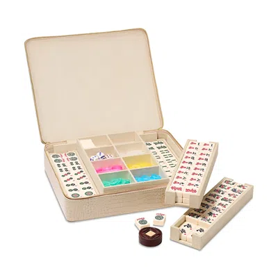 Aerin Enzo Travel Mahjong Set In Fawn In Multi